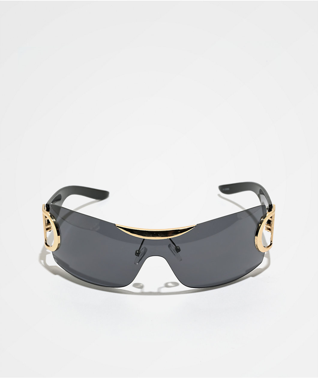 Y2K Black & Gold Oversized Sunglasses