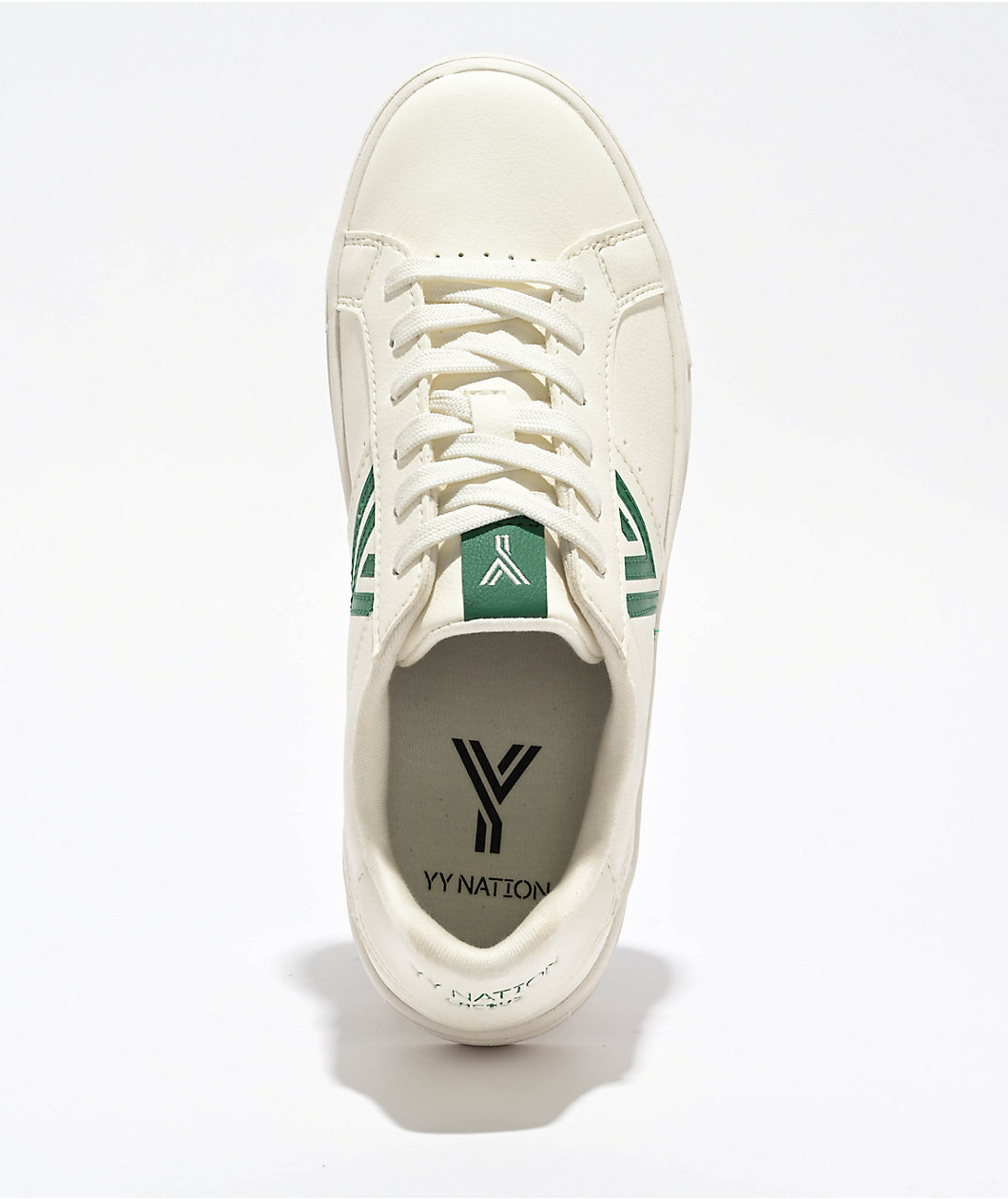 YY Nation Womens Nimbus White & Green Shoes