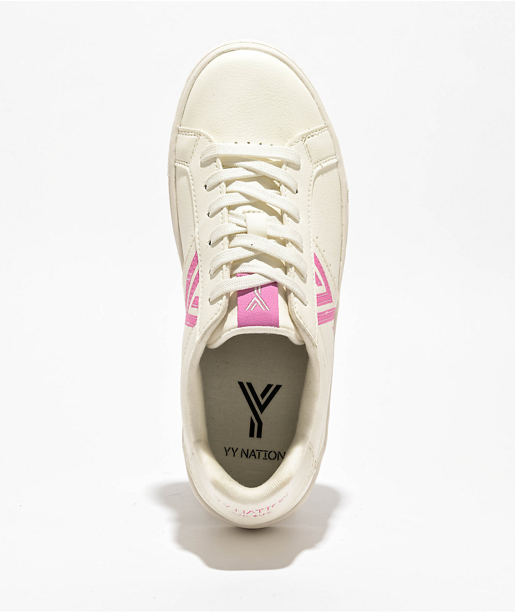 YY Nation Womens Nimbus White & Pink Shoes