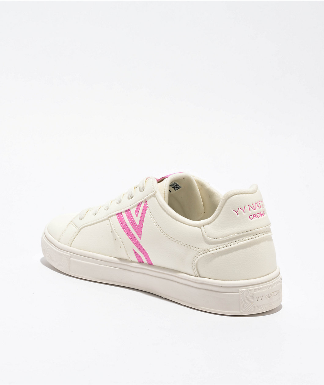 YY Nation Womens Nimbus White & Pink Shoes