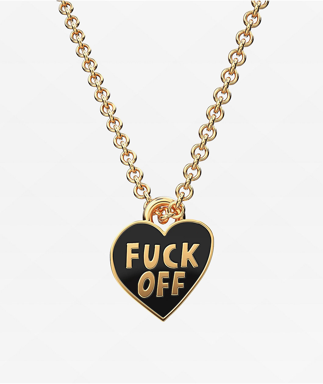 Yellow Owl Workshop F*ck Off Heart Necklace