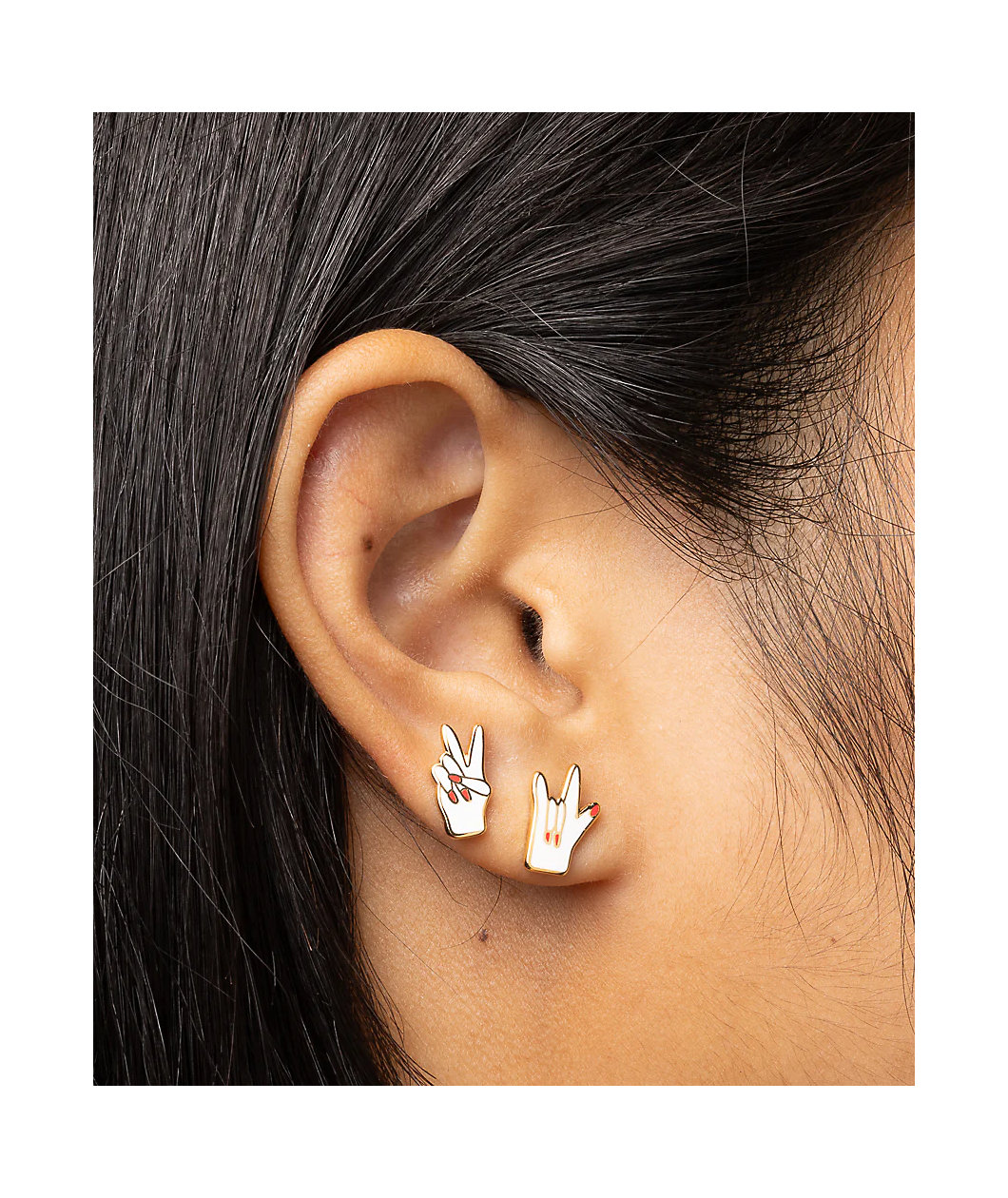 Yellow Owl Workshop Peace & Love Stud Earrings