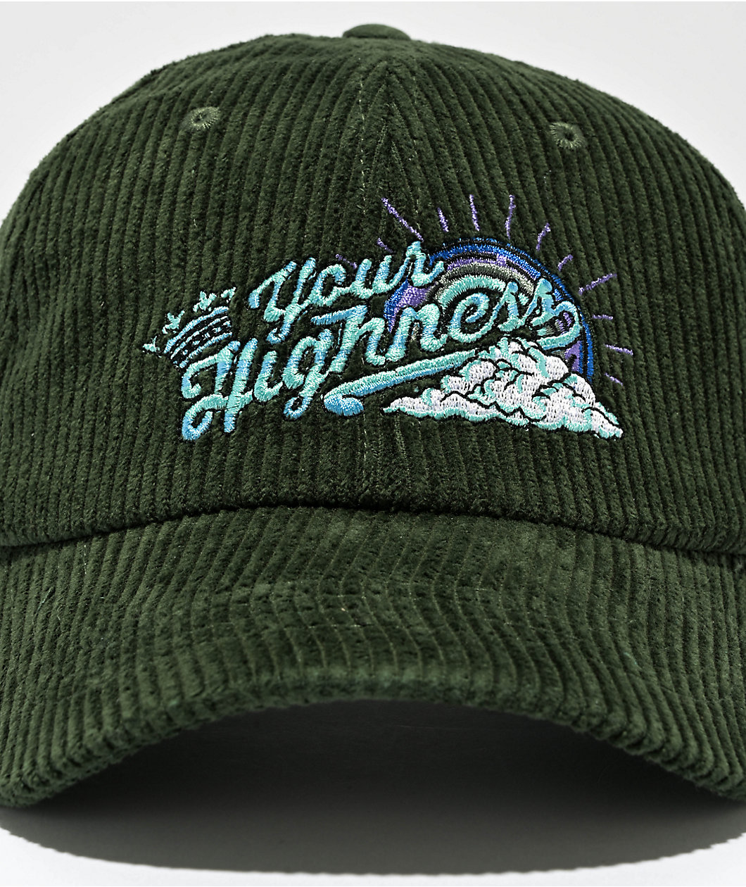 Your Highness Another Day Corduroy Green Strapback Hat