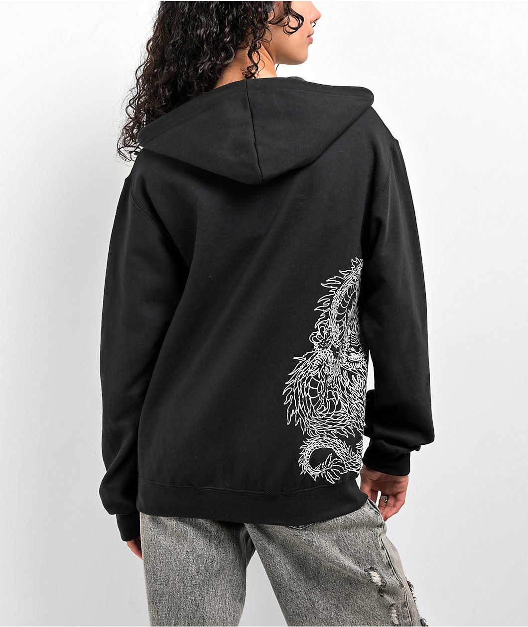 Your Highness Dragonfly Black Zip Hoodie