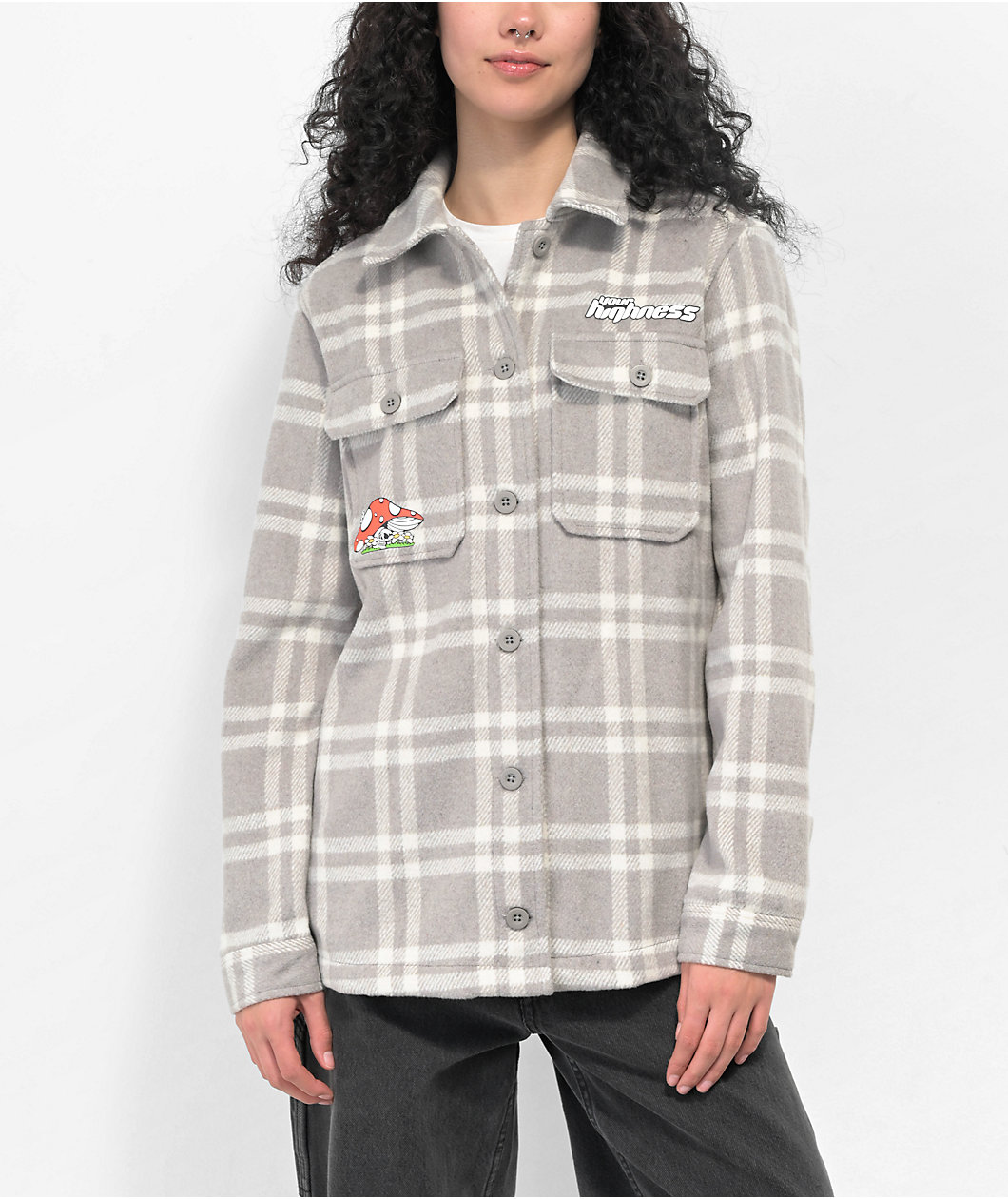 Your Highness Euphoria Grey Flannel Shirt