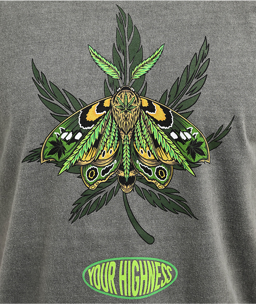 Your Highness Moth Charcoal Wash T-Shirt