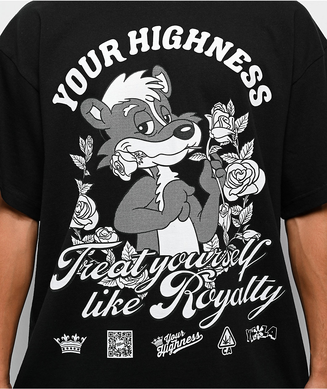 Your Highness Skunk Royalty Black T-Shirt