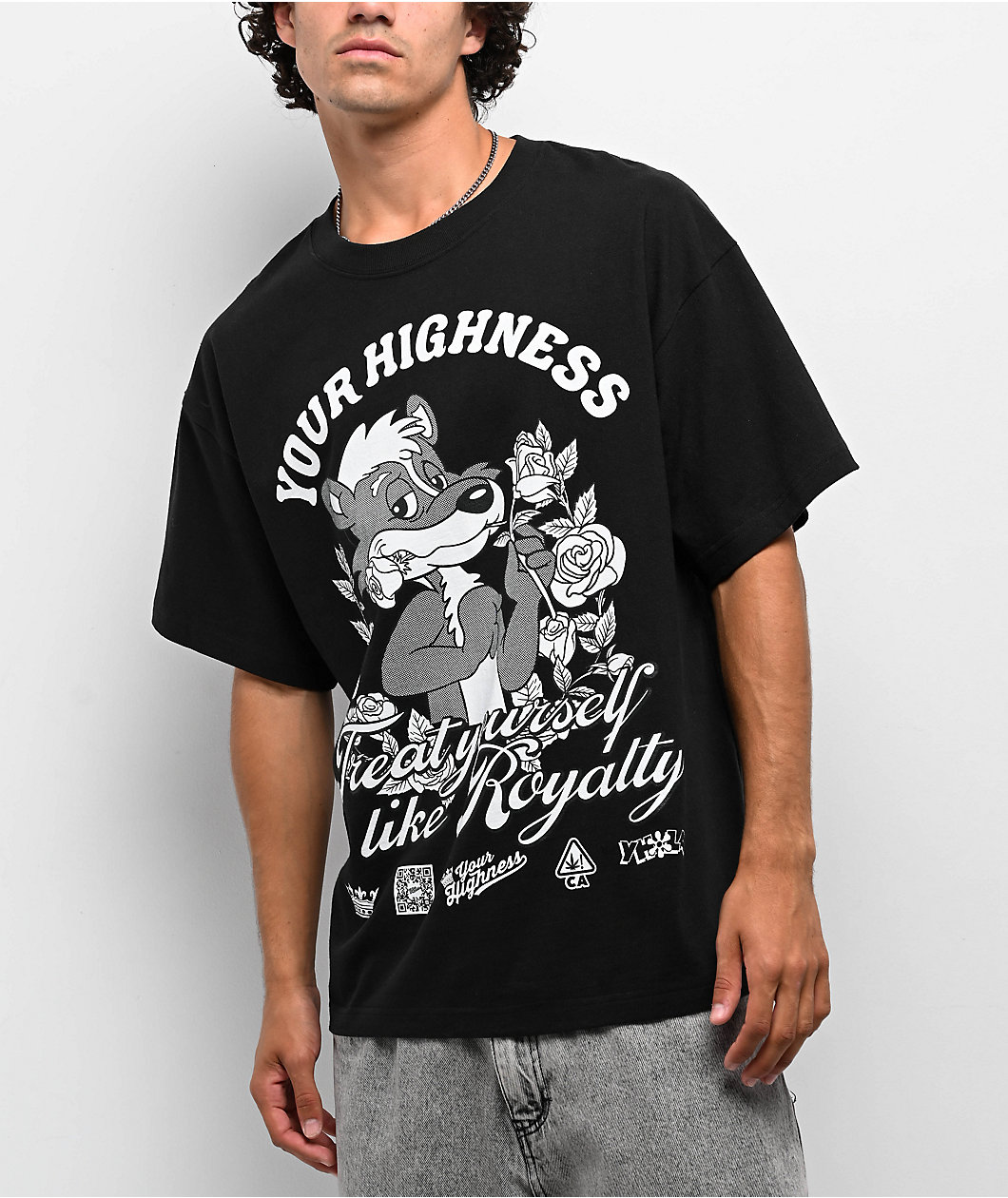Your Highness Skunk Royalty Black T-Shirt