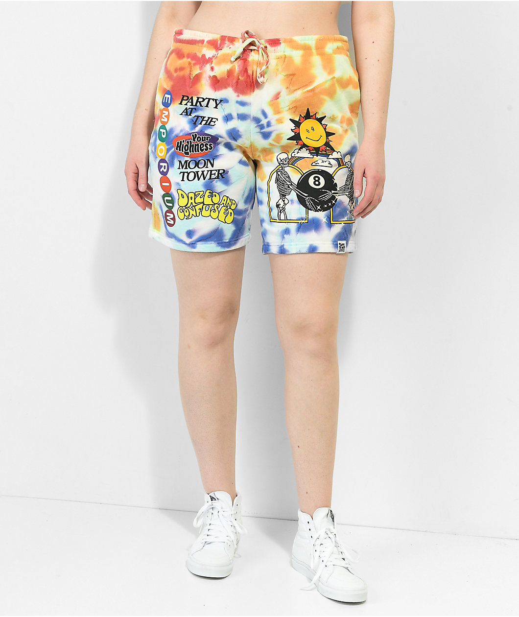 Your Highness x Dazed and Confused Emporium Blue & Orange Tie Dye Sweat Shorts