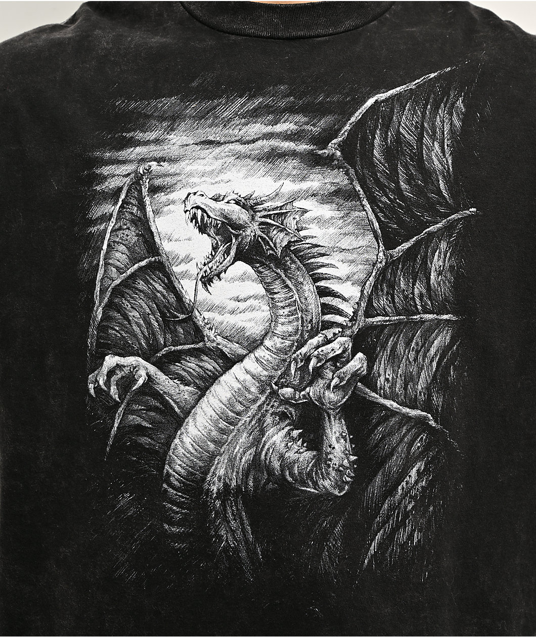 Zero Adam Dragon Black Wash T-Shirt