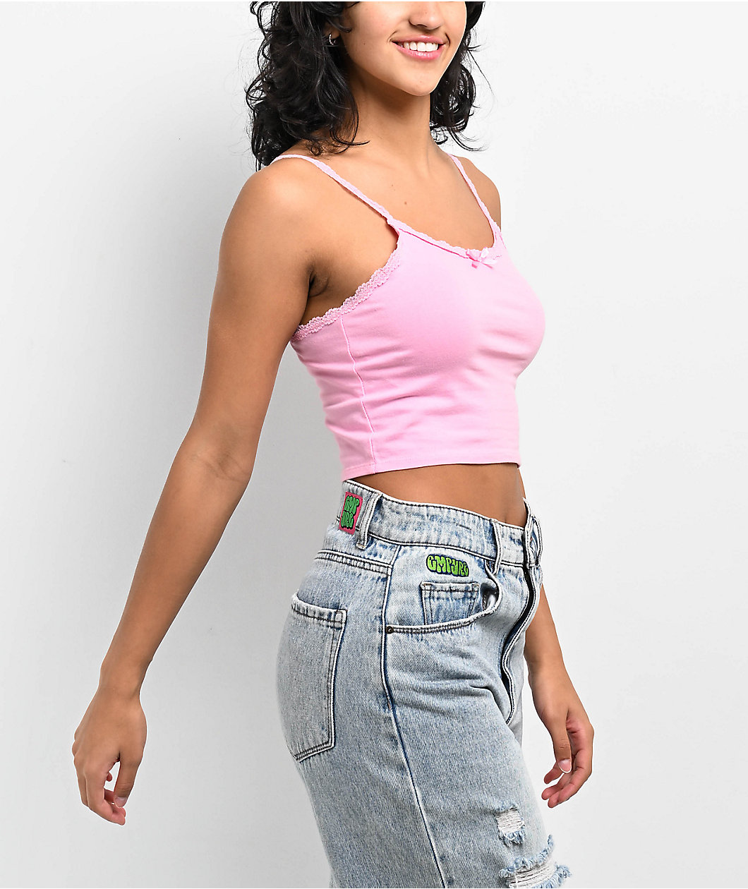 Zine Berry Pink Crop Tank Top