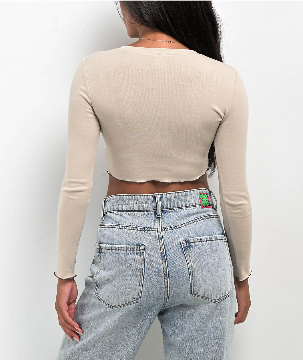 Zine Georgie Peyote Long Sleeve Crop T-Shirt