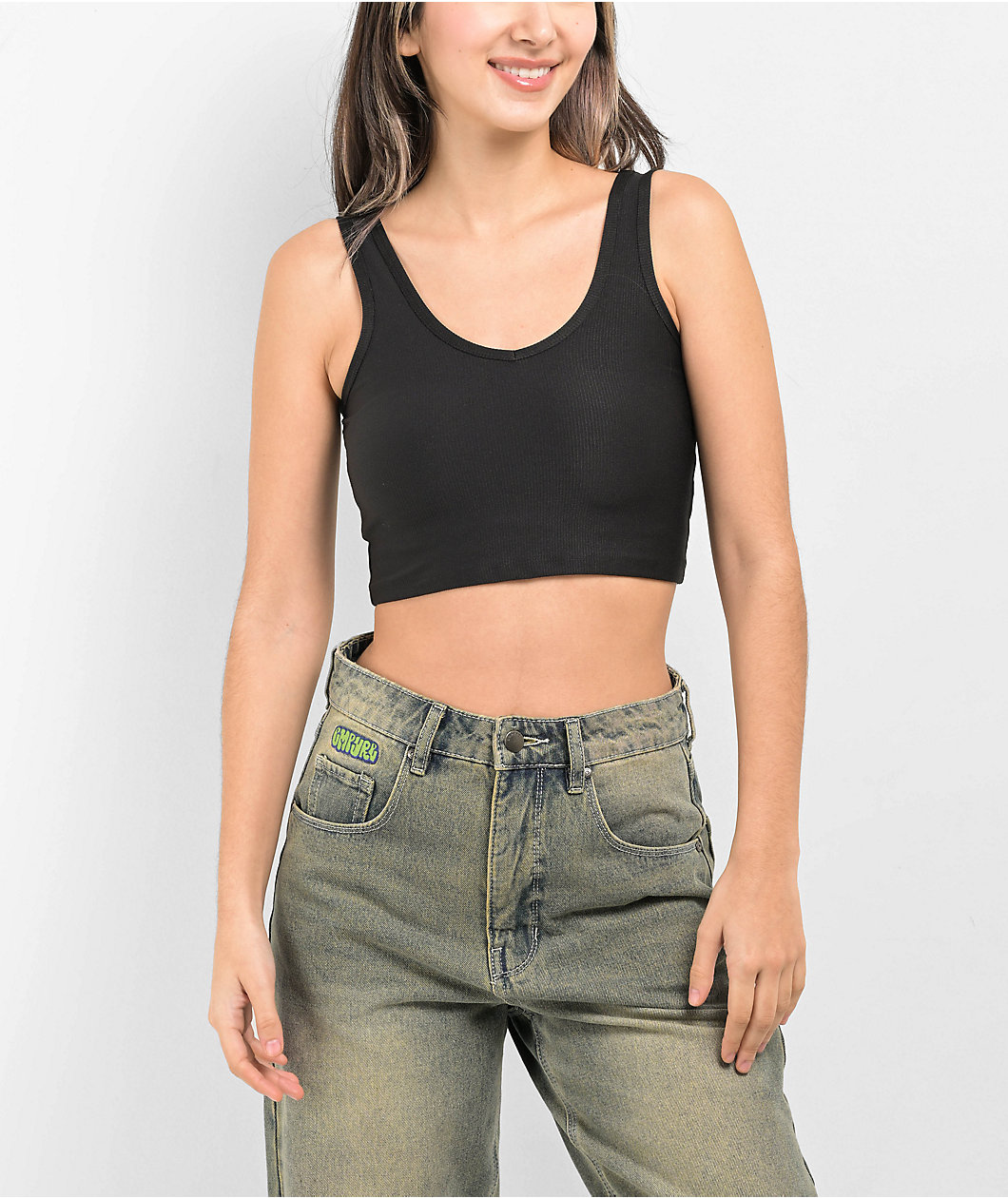 Zine Kenzi Caviar Crop Tank Top