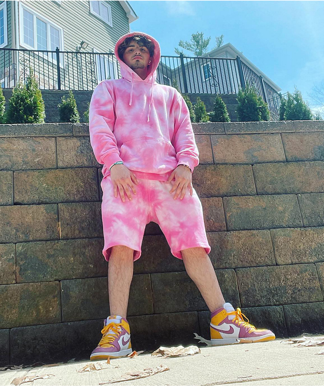 Zine Overcast Pink Dye Wash Hoodie