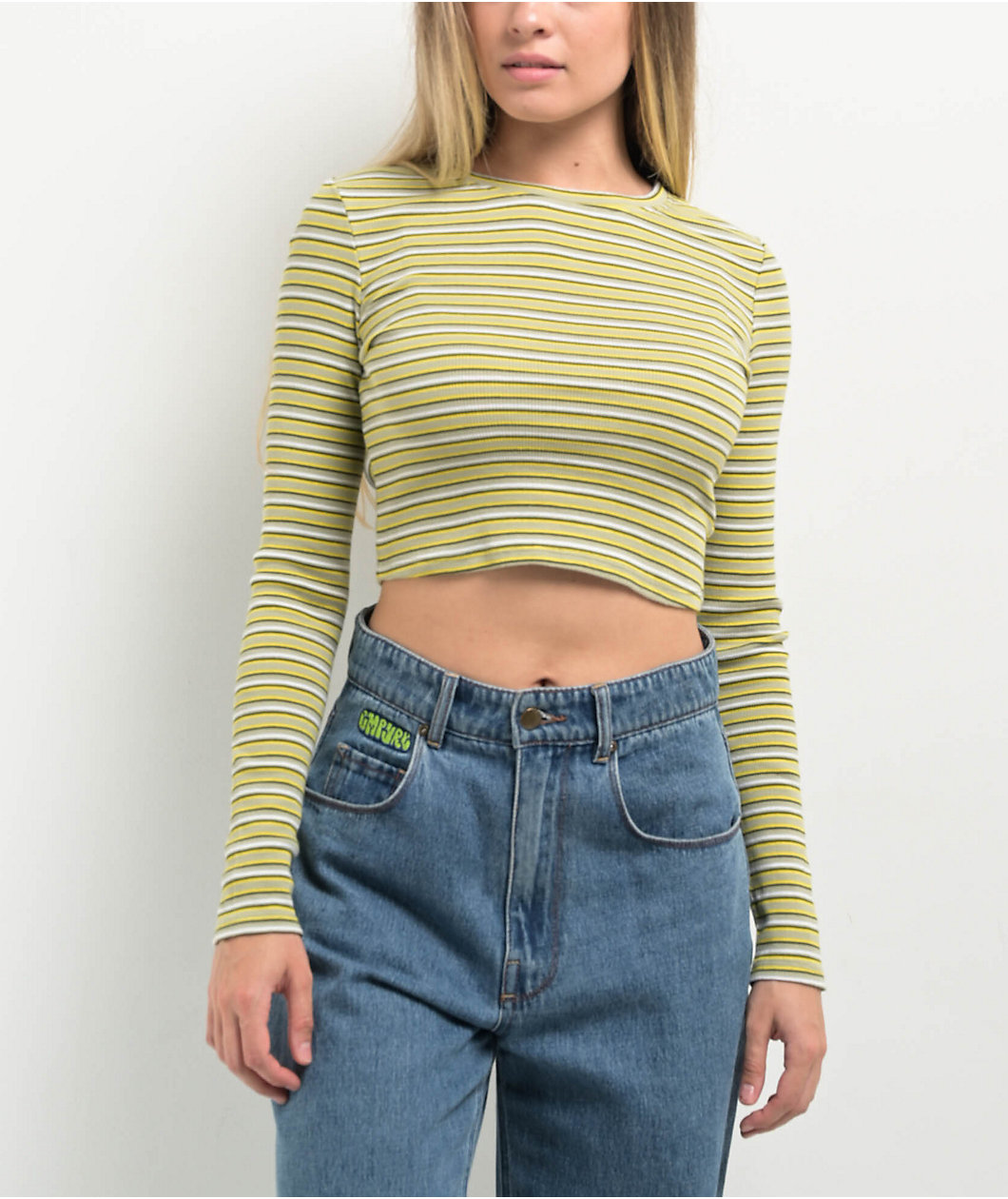 Zine Shiloh Sage Long Sleeve Crop T-Shirt