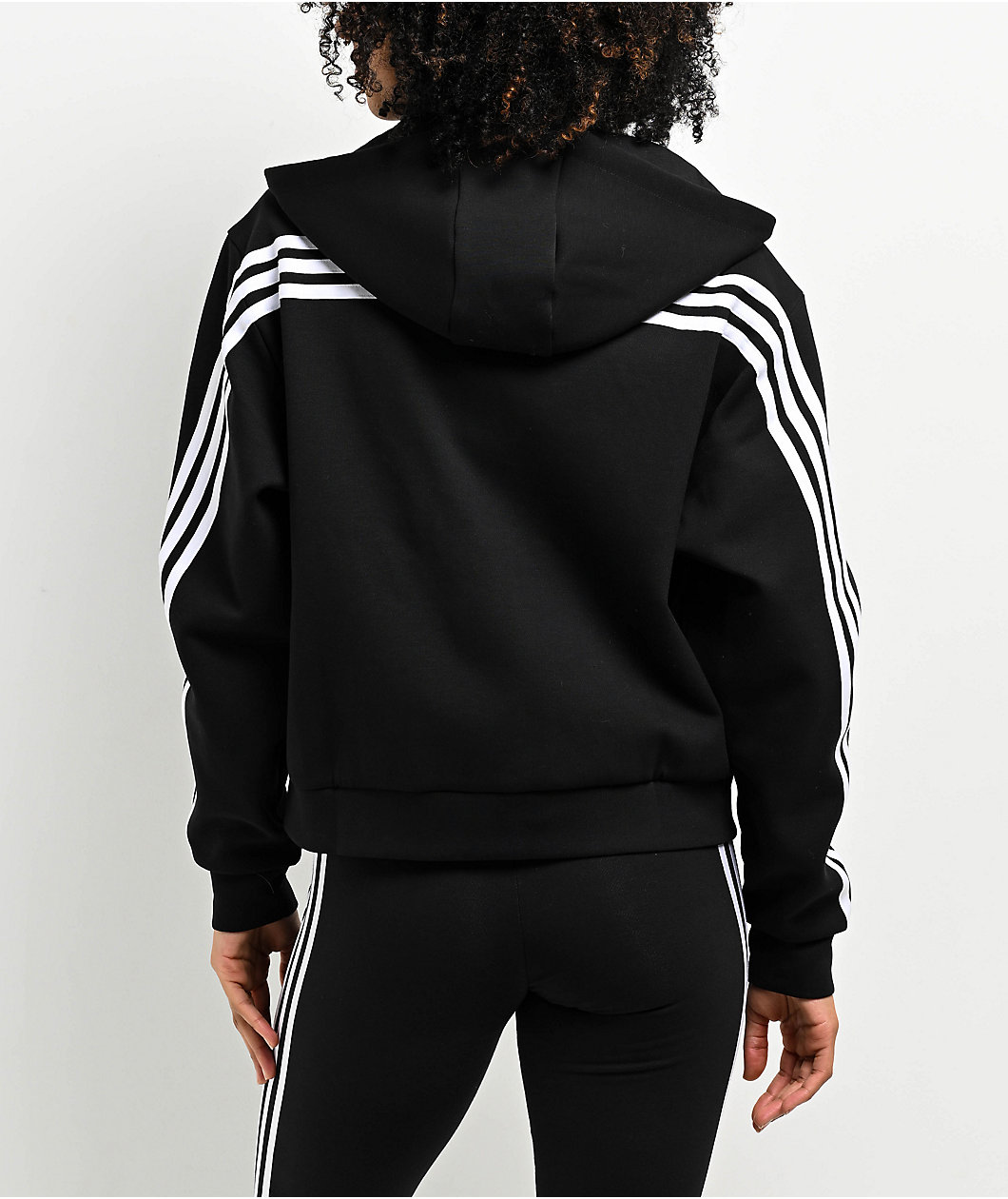 Adidas 3 Stripe Black Zip Hoodie Mall of America