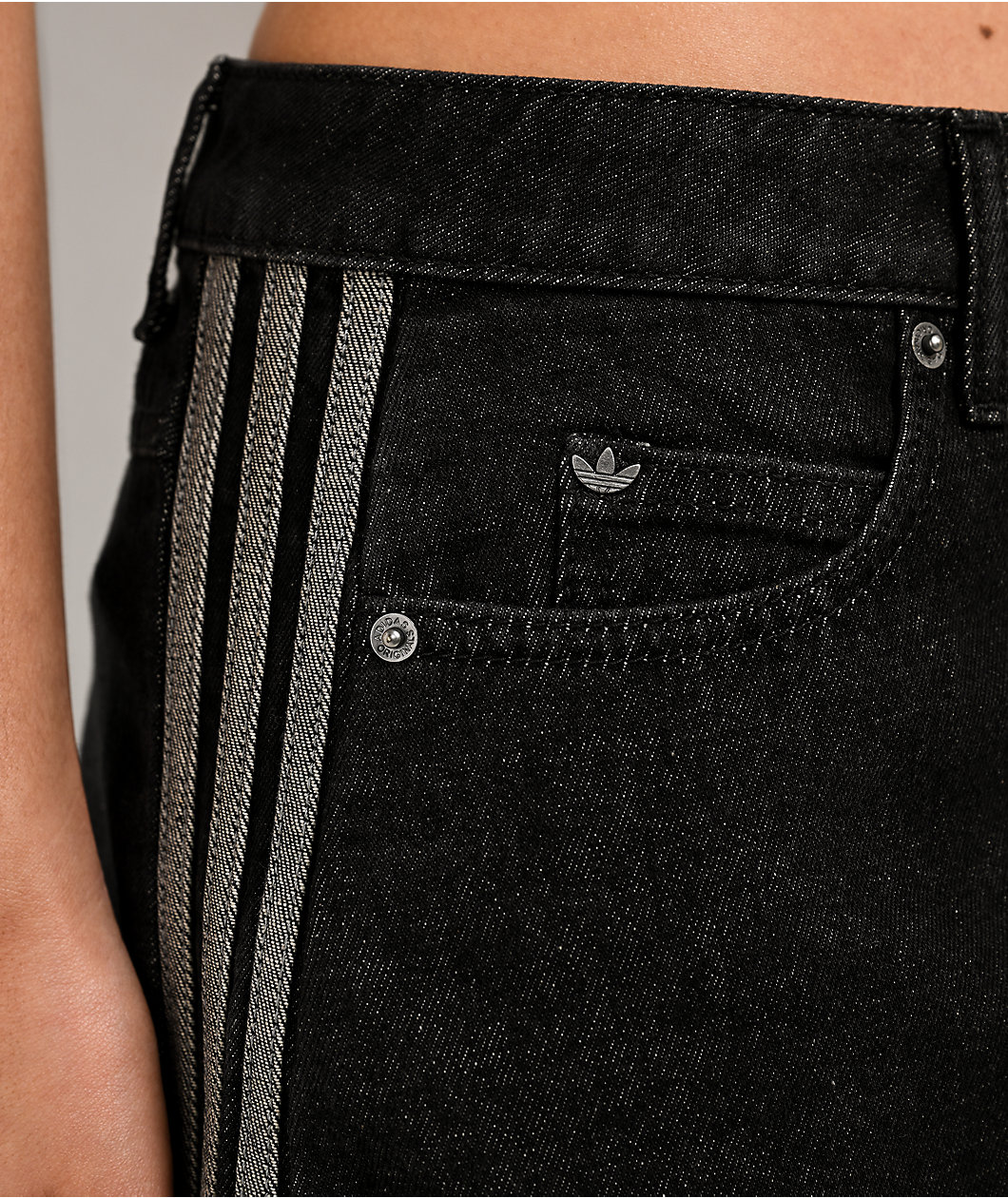 adidas Black Wash Denim Mini Skirt