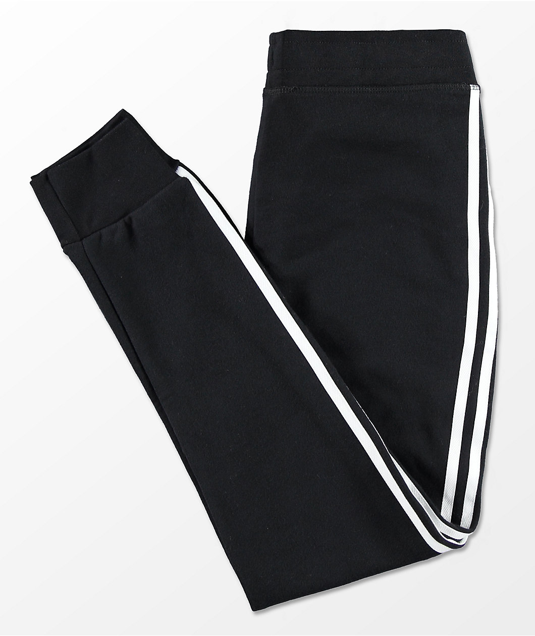 adidas Boys Trefoil Black & White Sweatpants