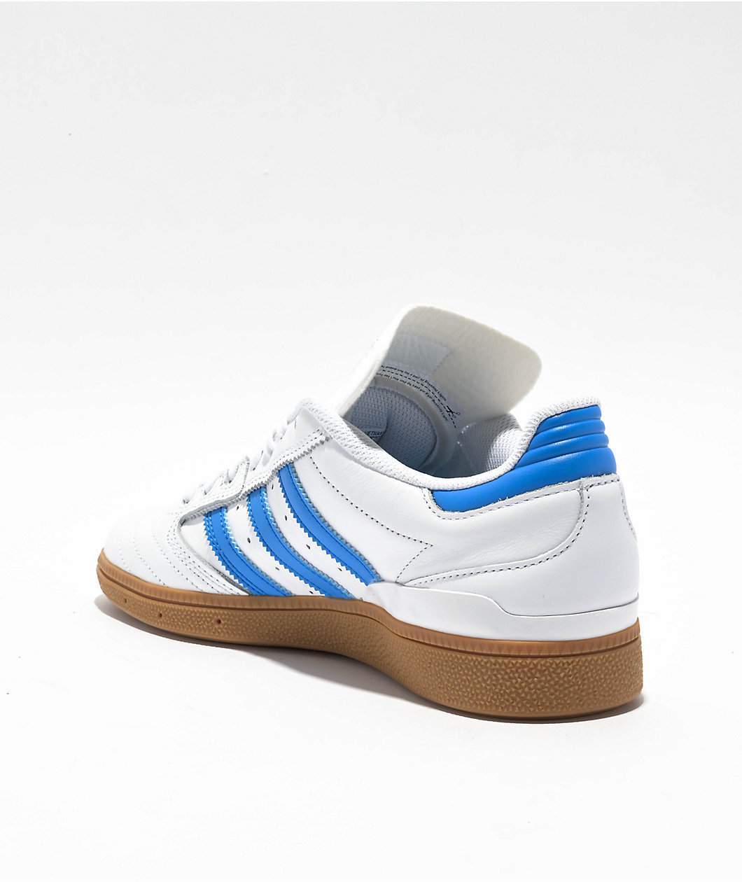 adidas Busenitz Cloud White, Blue Bird & Gum Skate Shoes