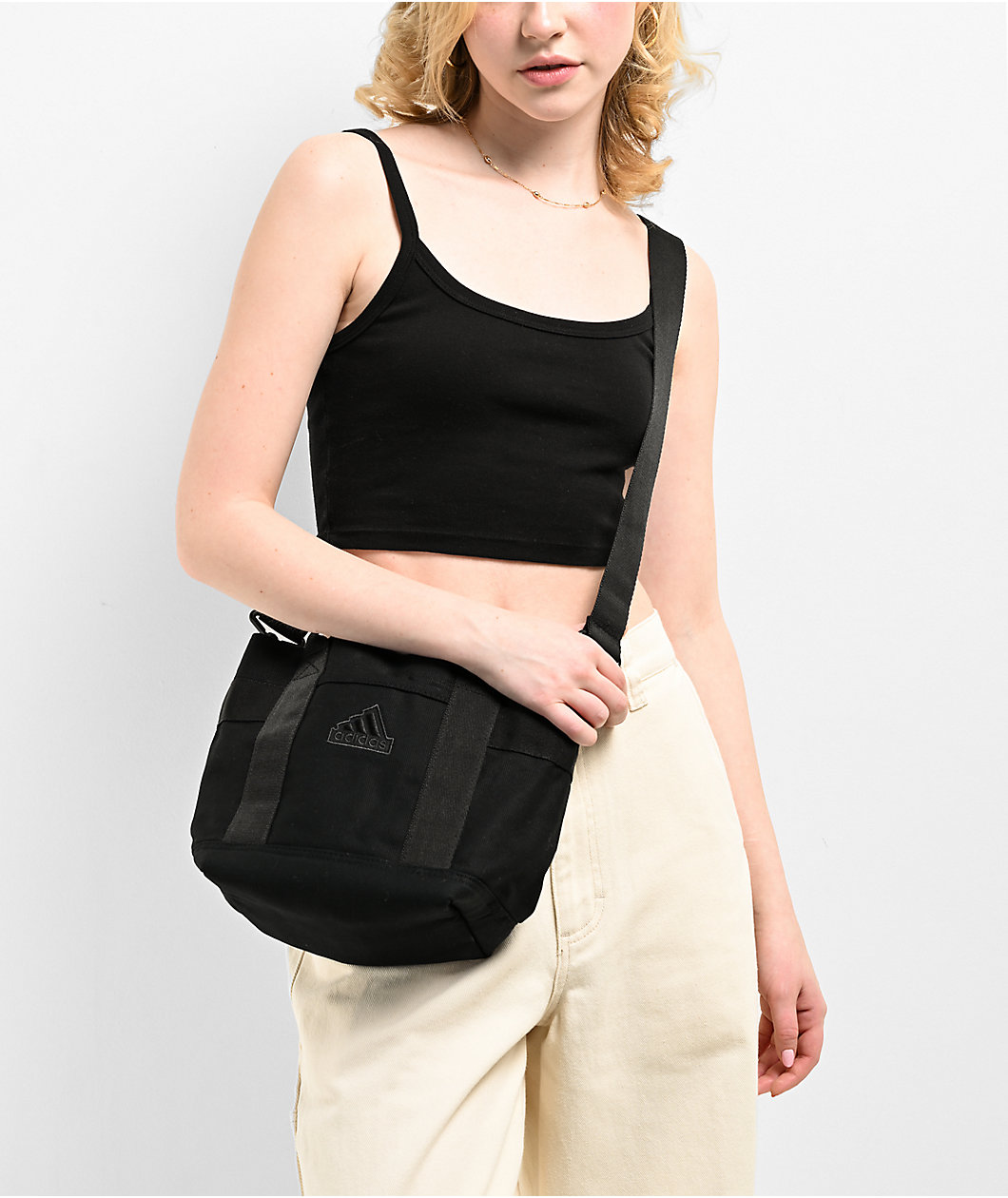 adidas Canvas Black Mini Tote Bag