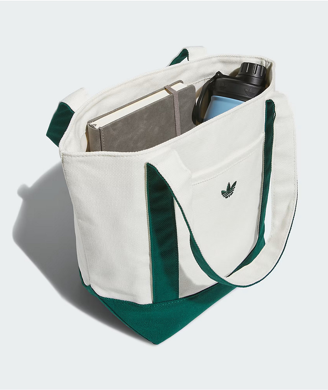 adidas Canvas White & Green Mini Tote Bag