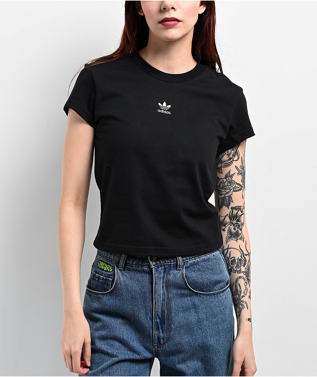 adidas Essentials Black Slim T-Shirt