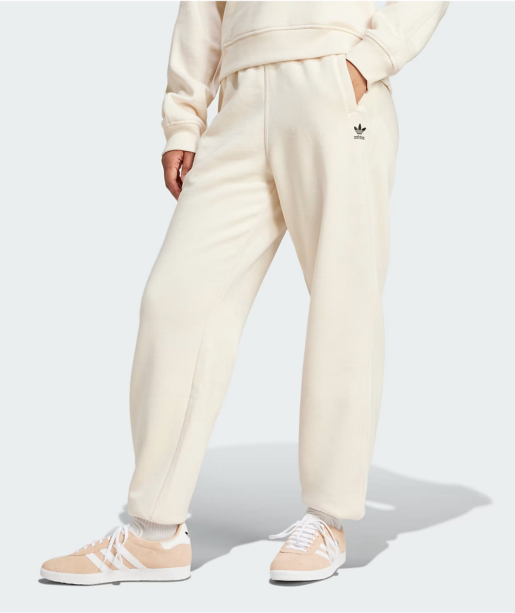 adidas Essentials Fleece Wonder White Jogger Sweatpants