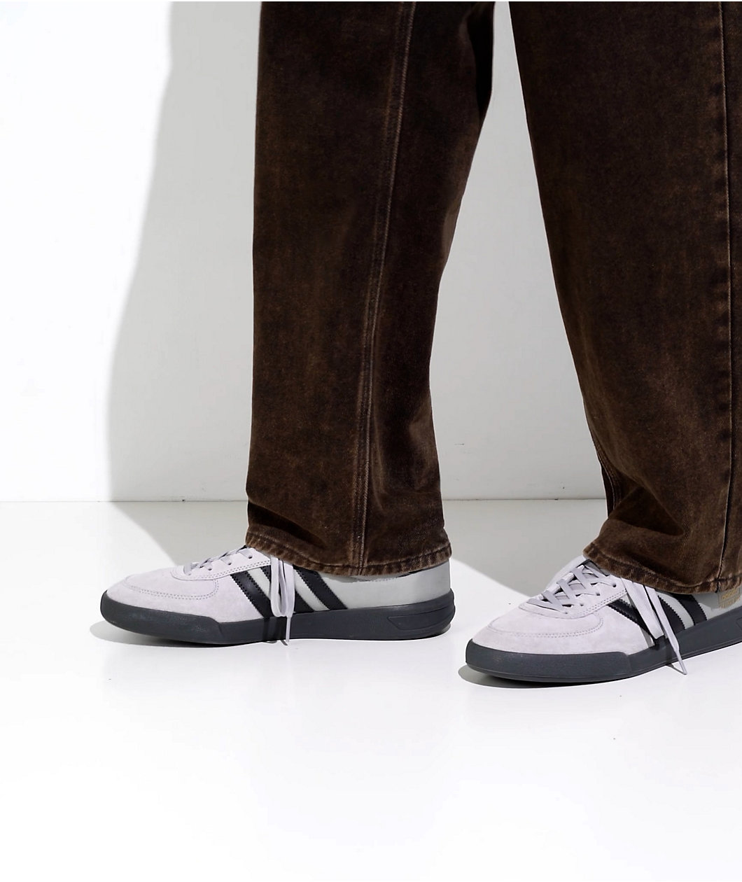 adidas Glenburn ADV Grey, Carbon, & Blue Skate Shoes