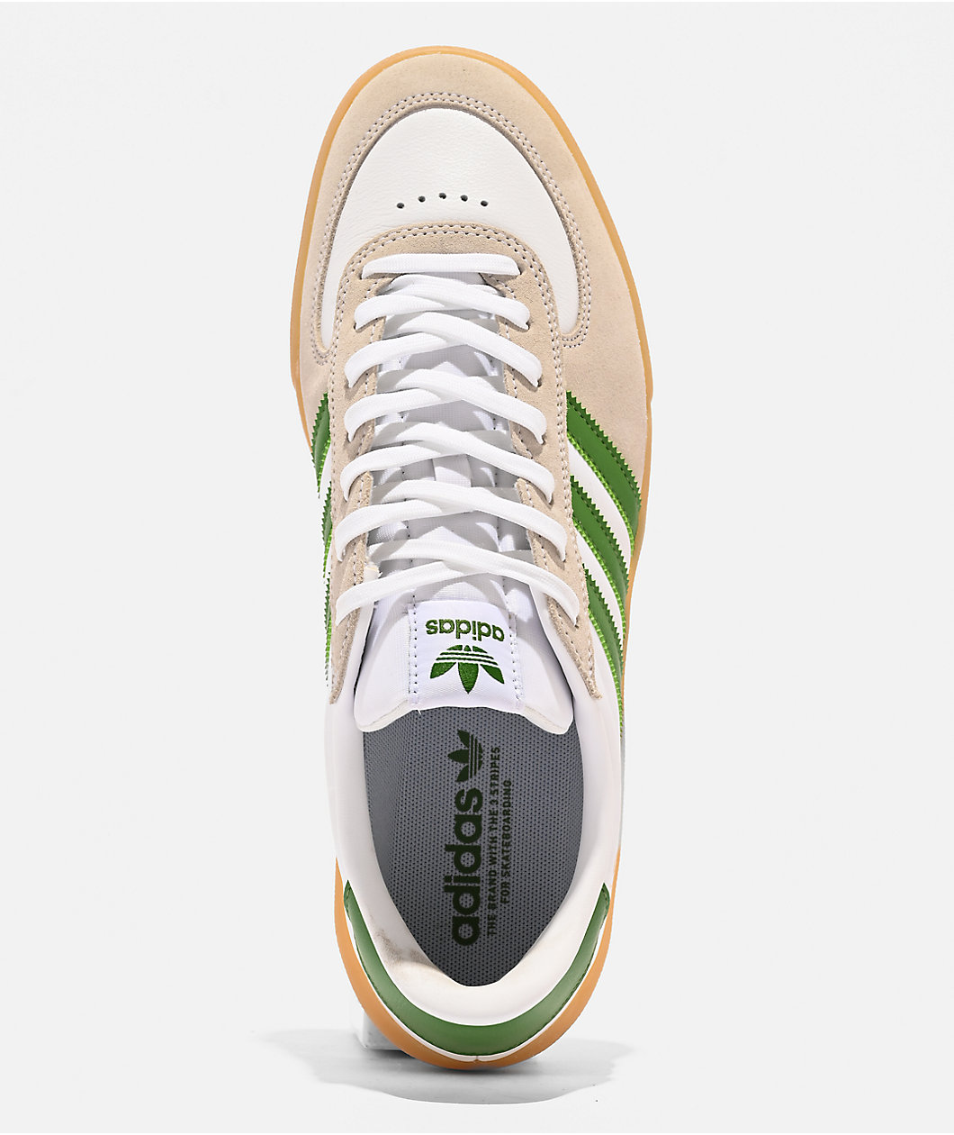adidas Glenburn ADV White, Green, & Gum Skate Shoes