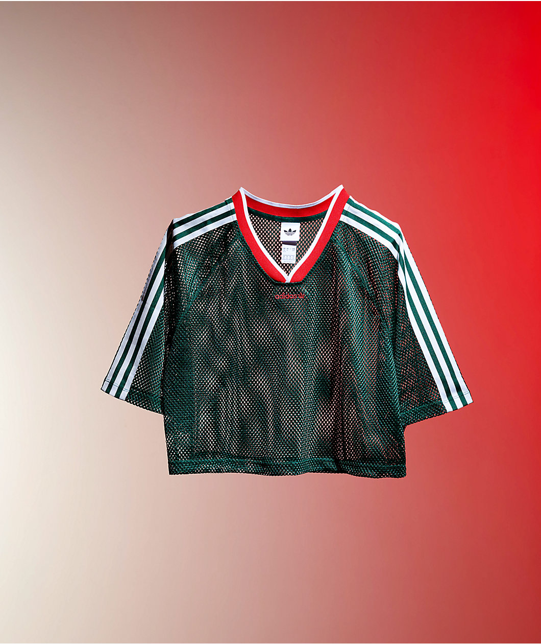 adidas Green Crop Mesh Jersey
