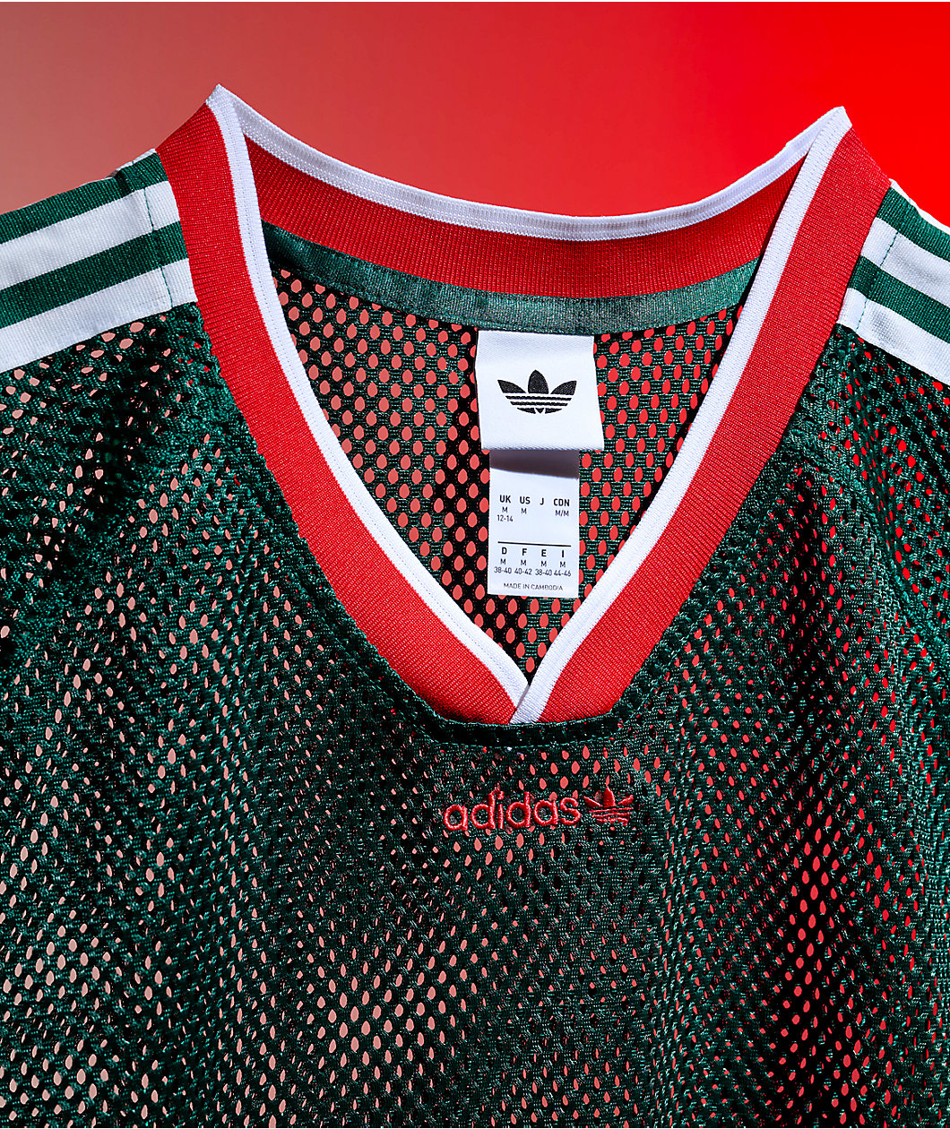 adidas Green Crop Mesh Jersey