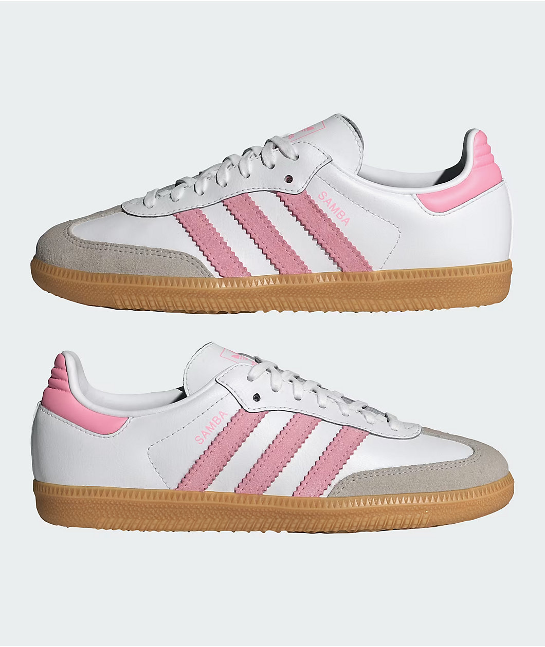 adidas Kids Samba OG White, Pink & Gum Shoes