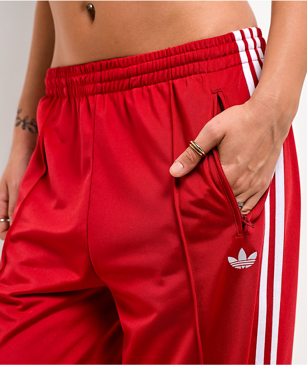 adidas Originals Adicolor Classics Firebird Red Loose Fit Track Pants