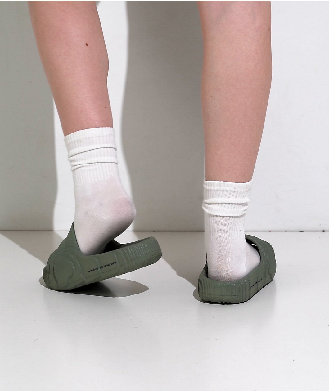 adidas Originals Adilette 22 Silver Green Slide Sandals