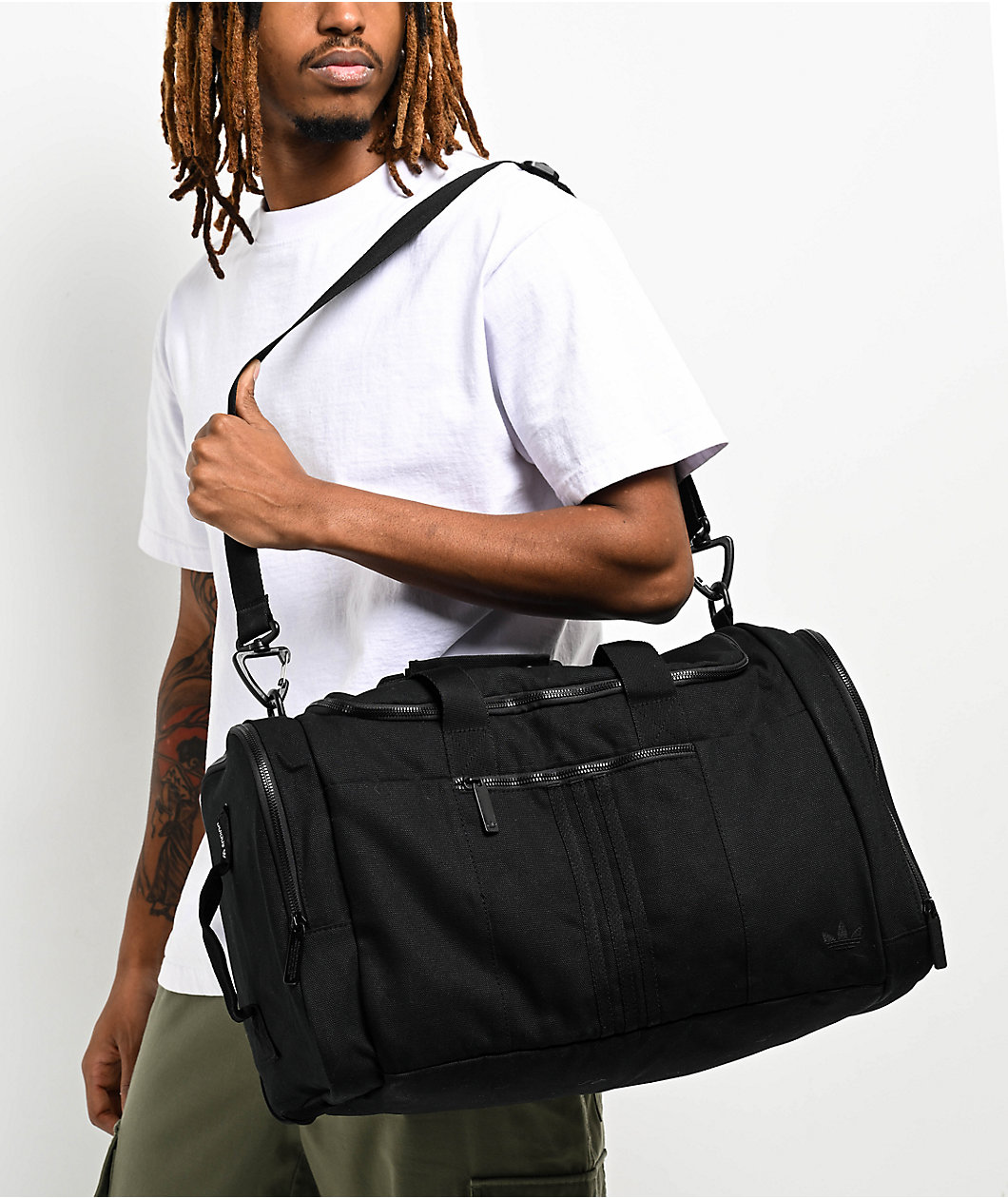 adidas Originals Black Canvas Duffle Bag