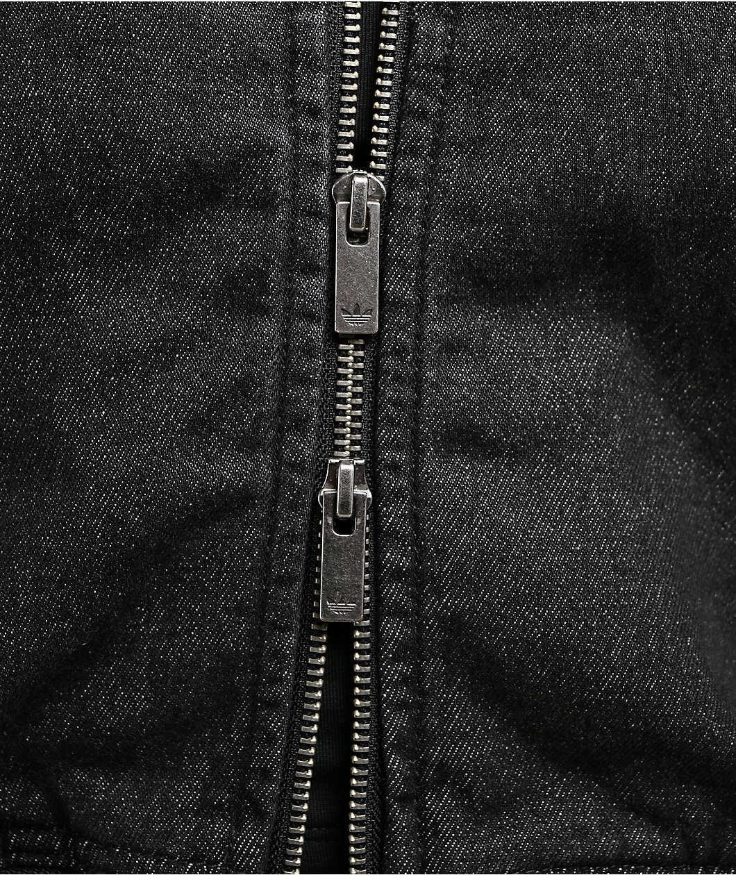 adidas Originals Firebird Black Wash Crop Denim Zip Jacket