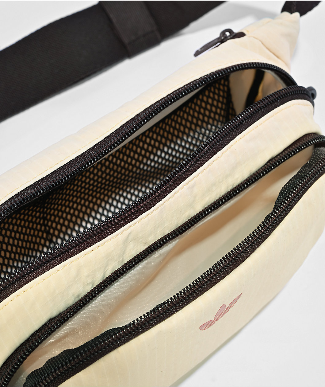 adidas Originals For All Warm Vanilla Yellow, Aurora Coffee Brown & Team Victory Red Fanny Pack