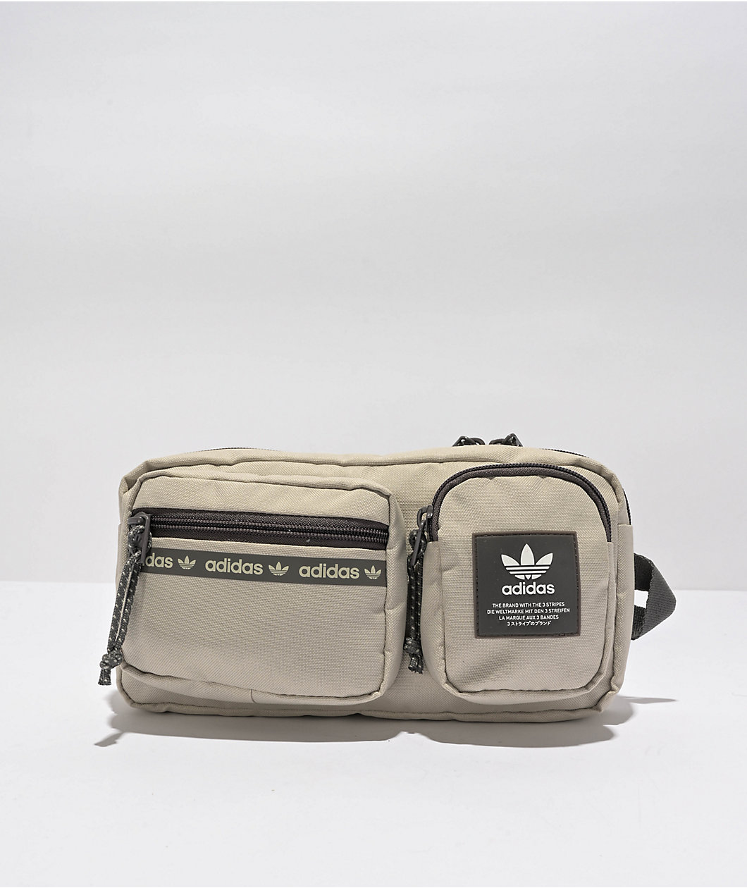 adidas Originals Rectangle Putty & Charcoal Fanny Pack