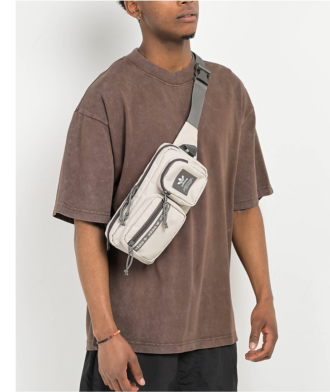 adidas Originals Rectangle Putty & Charcoal Fanny Pack