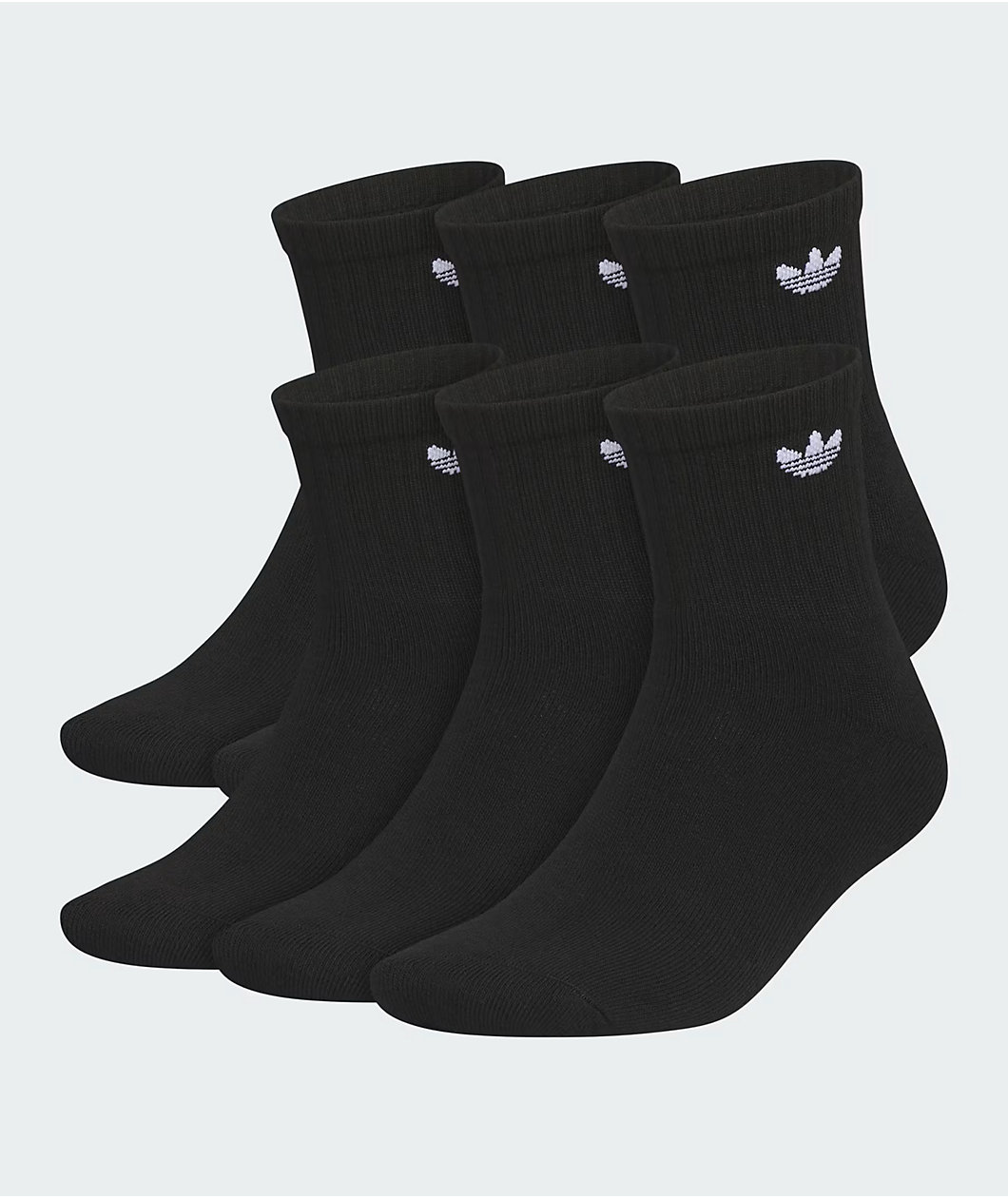 adidas Originals Trefoil Black 6 Pack Ankle Socks