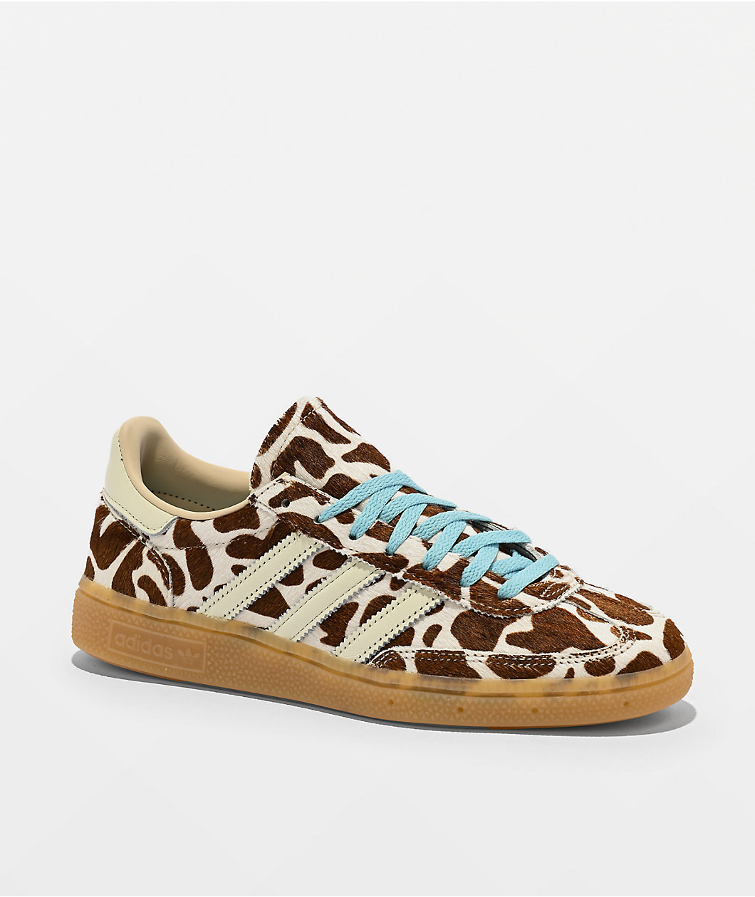 adidas Originals Women's Handball Spezial Cow Print Brown, White & Blue Shoes