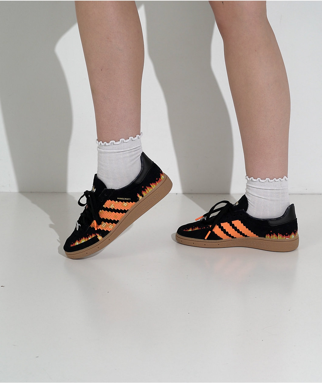 adidas Originals x Minecraft Handball Spezial Core Black & Pure Orange Shoes