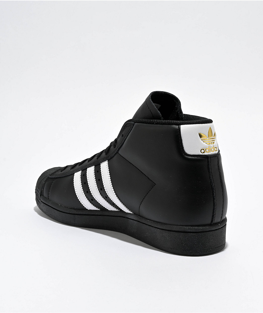 adidas Pro Model ADV Core Black & Crystal White High Top Skate Shoes