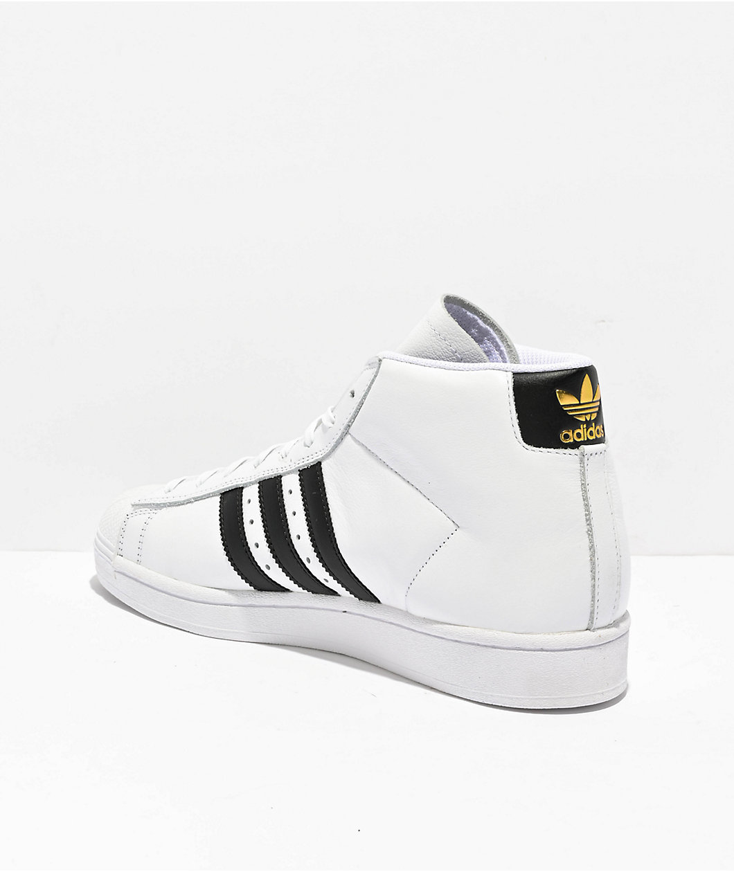 adidas Pro Model ADV White & Black High Top Skate Shoes