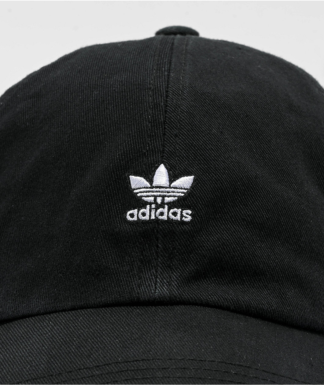 adidas Relaxed Mini Logo Black Strapback Hat