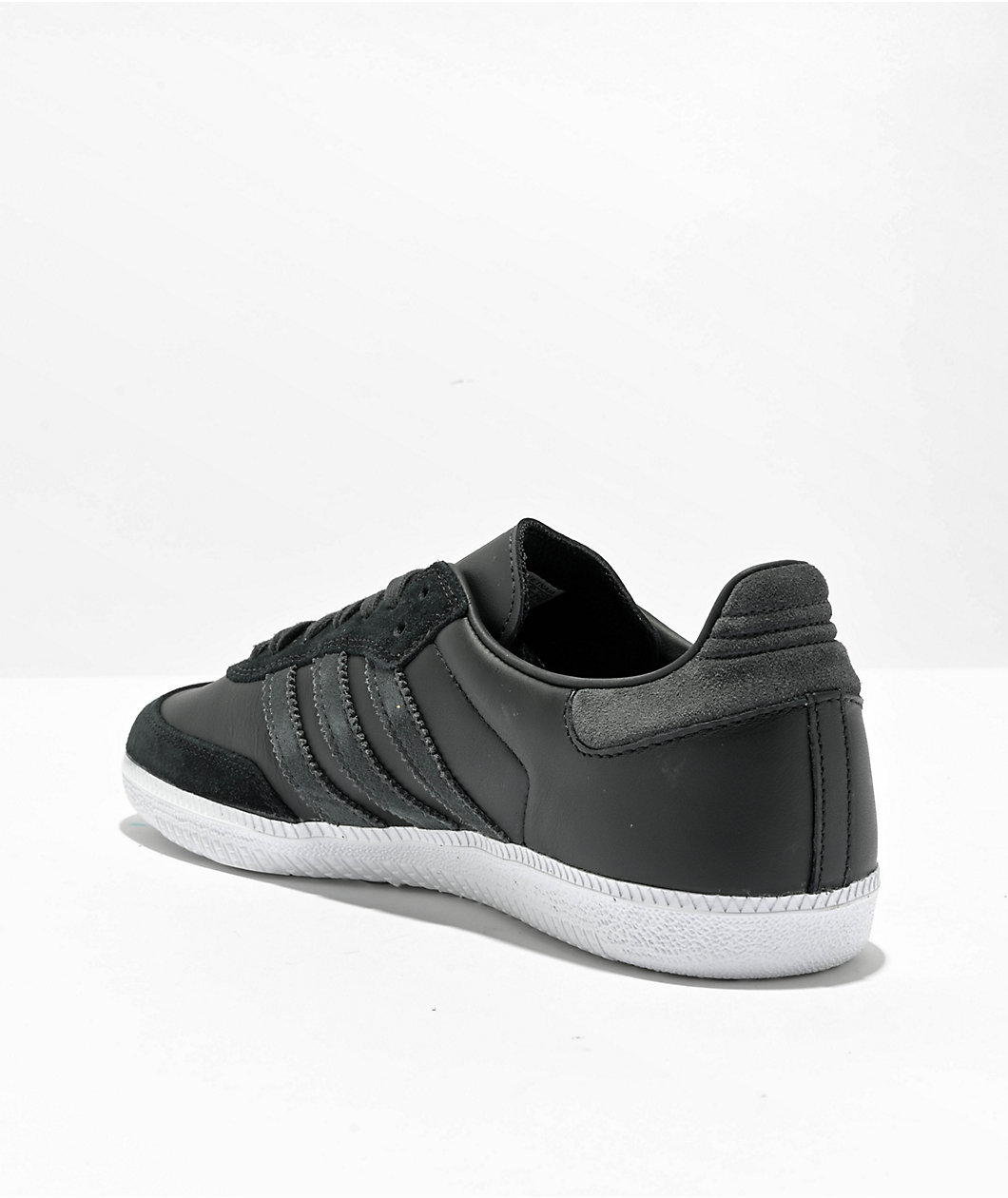 adidas Samba ADV Core Black, Carbon & Silver Metallic Skate Shoes