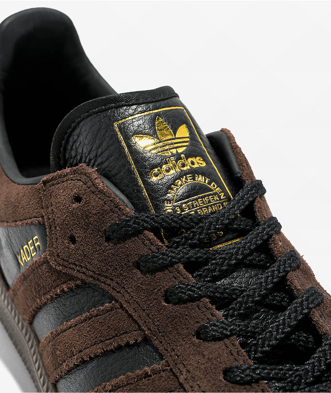 adidas Samba ADV x Kader Core Black, Brown & Gum Skate Shoes