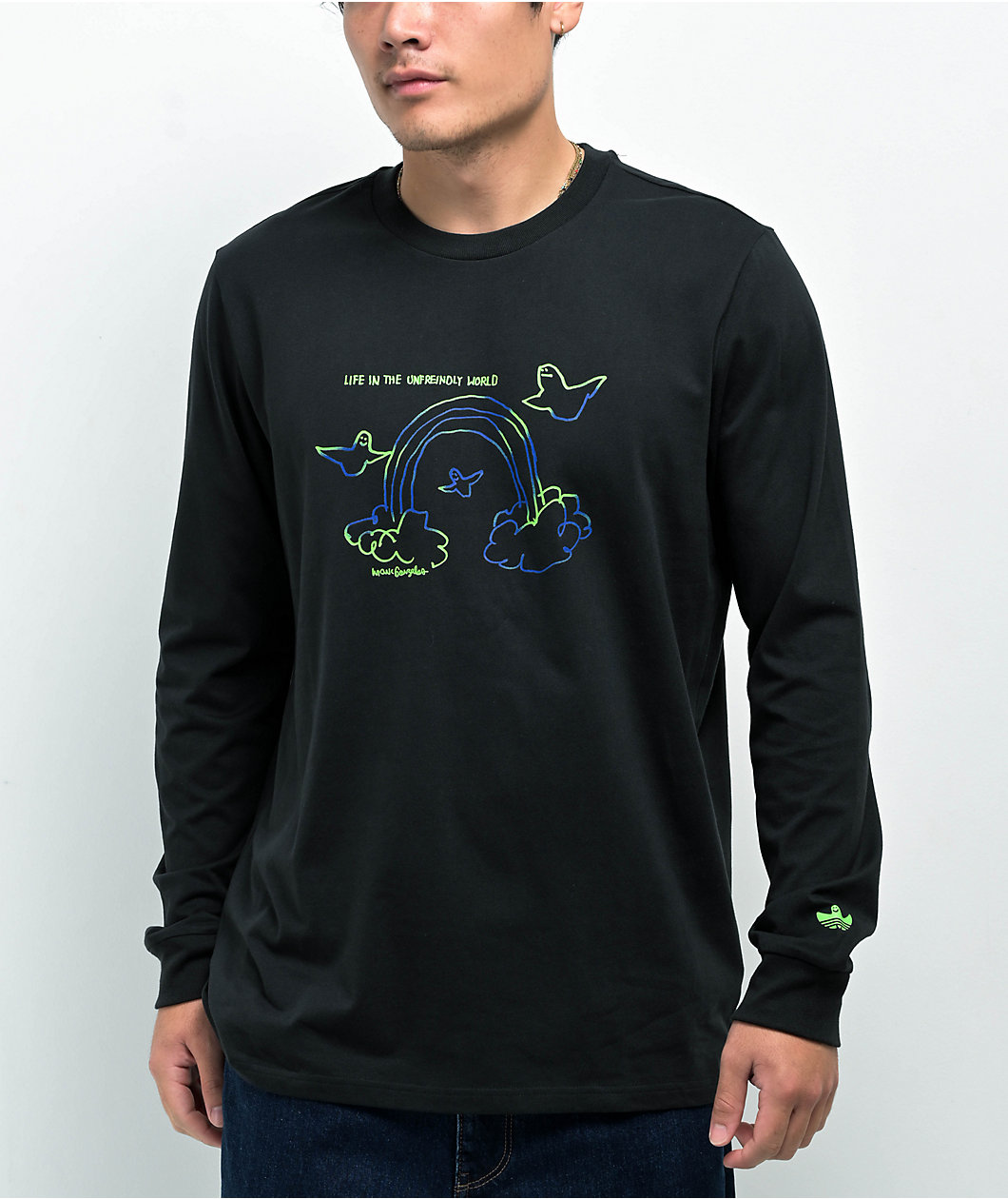 adidas Schmoo Foil Art Black Long Sleeve T-Shirt