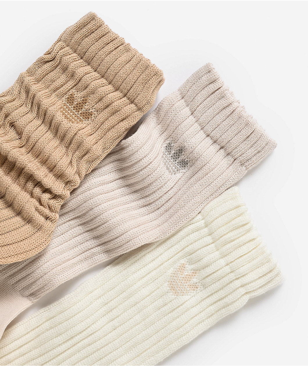 adidas Scrunch Natural 3 Pack Crew Socks