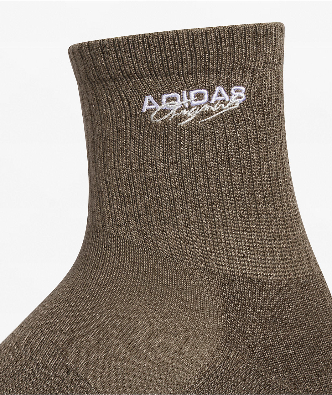 adidas Signature Brown, Khaki & Grey High Quarter Crew Socks